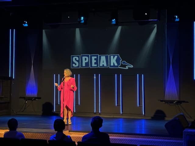 Melissa Boyd, speaking at the Faith Speak event