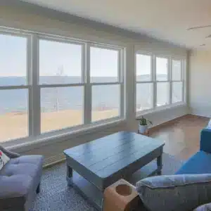 The view of the ocean from the Skye Room at Limina Renewal Center